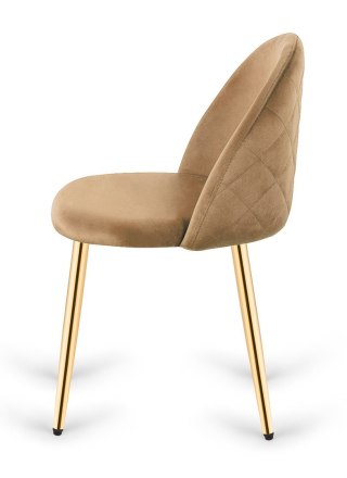 Krzesło tapicerowane GLORIA SAND VELVET GOLD