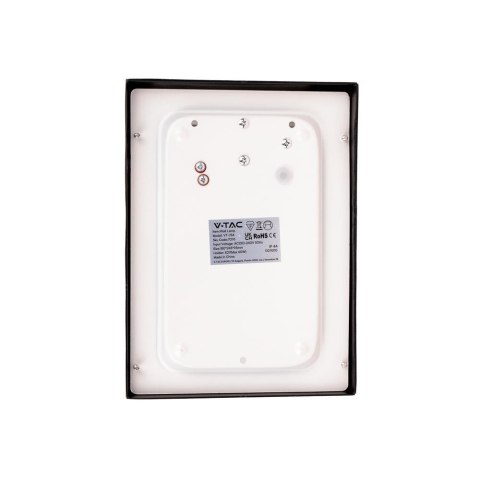 Kinkiet Ogrodowy V-TAC Mrożone Szkło Czarny Mat VT-754