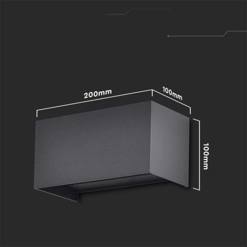 Oprawa Ścienna V-TAC 24W LED Góra Dół IP65 Czarna VT-8125-B-N 4000K 2720lm