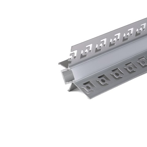 Profil Aluminiowy V-TAC 2mb Anodowany, Klosz Mleczny, Do gipsowania, Narożny wewnętrzny VT-8104