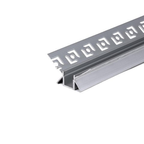 Profil Aluminiowy V-TAC 2mb Anodowany, Klosz Mleczny, Do gipsowania, Narożny wewnętrzny VT-8104
