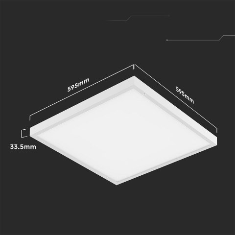 Panel LED V-TAC 36W 600x600 LED Backlight 33mm 120Lm/W 3w1 Natynkowy/Podtynkowy VT-61037 4000K 4320lm