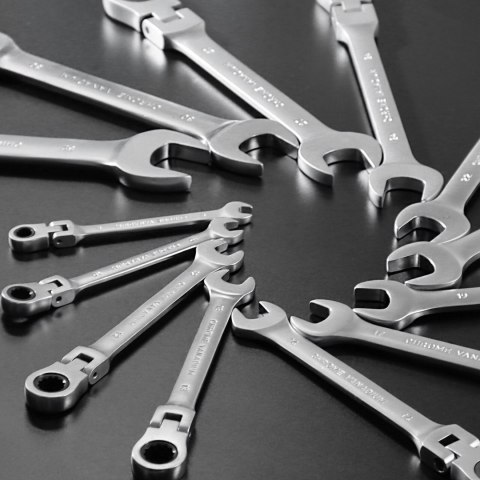 Zestaw Kluczy Płasko-oczkowych z grzechotką 13 elementów BituX