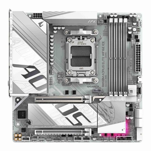 Płyta Gigabyte B850M A ELT WF6E ICE  AMD B850 DDR5 SATA3 M.2 USB3.2 PCIE5.0 WiFi BT AM5 M-ATX