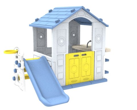 Dom Z Zjeżdżalnią i Zlewem Niebieski Dach