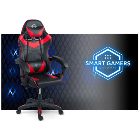 Fotel gamingowy Sofotel Draknor czarno-czerwony