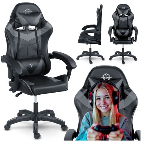Fotel gamingowy Sofotel Draknor czarno-szary
