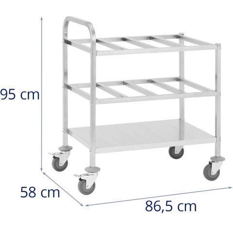 Wózek kelnerski transportowy na 24 pojemniki GN 1/6 do 450 kg