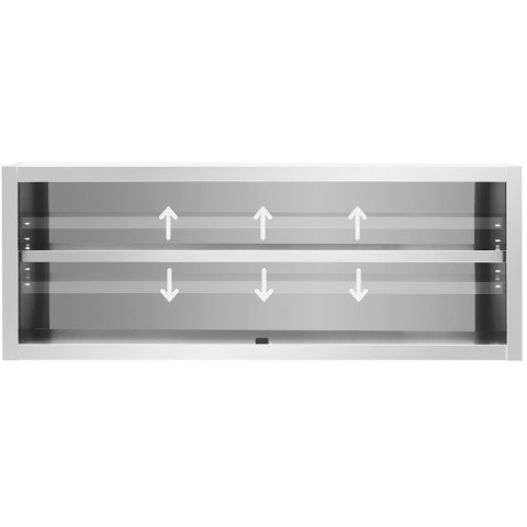 Szafa ścienna gastronomiczna z drzwiami przesuwanymi STAL 160 x 45 x 60 cm