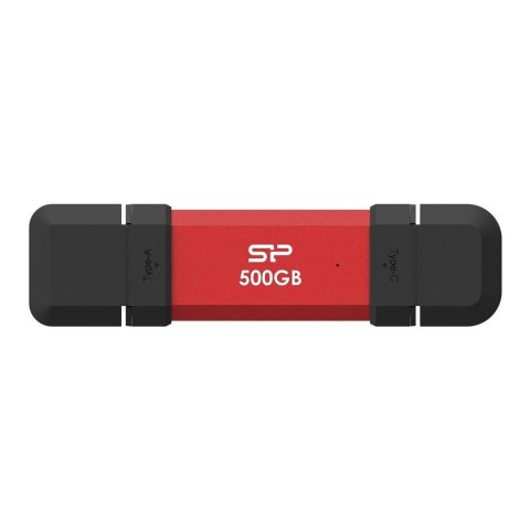 Dysk zewnętrzny SSD Silicon Power DS72 500GB USB-A USB-C 1050/850 MB/s Czerwony