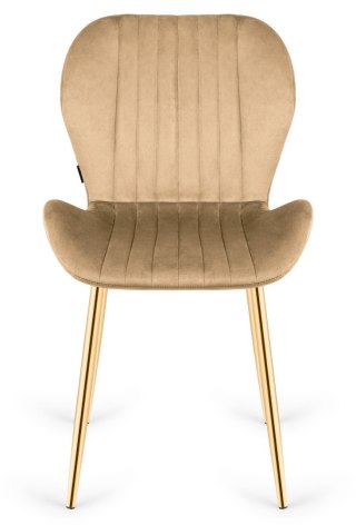 Krzesło tapicerowane MONTI VELVET SAND GOLD