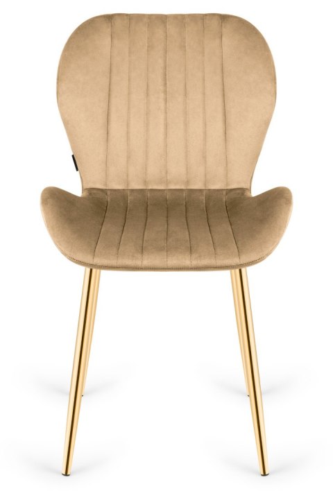 Krzesło tapicerowane MONTI VELVET SAND GOLD