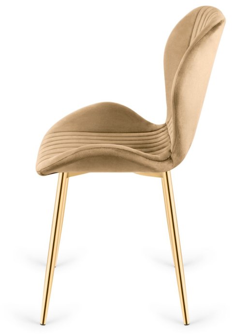 Krzesło tapicerowane MONTI VELVET SAND GOLD