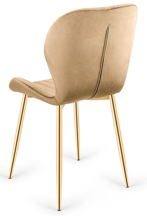 Krzesło tapicerowane MONTI VELVET SAND GOLD