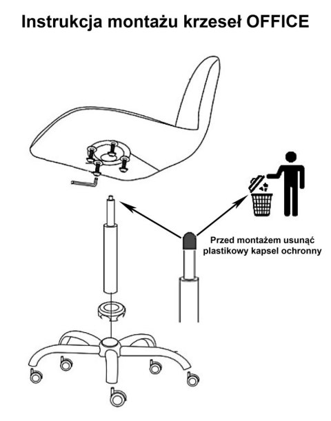 Krzesło obrotowe VASTO OFFICE VELVET HONEY