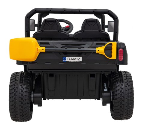 Auto Pick-Up Speed 900 dla dzieci Czarny + Napęd 4x4 + Ruchomy kiper + Bagażnik + Pilot + Łopatka + Audio LED