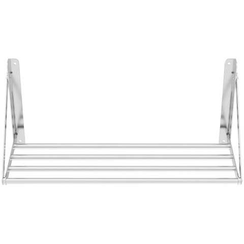 Półka ścienna składana ze stali nierdzewnej do 40 kg 80 x 30 cm