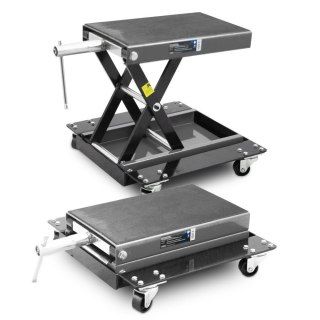 Podnośnik motocyklowy 12-37cm udźwig do 500kg wózek manewrowy do motocykla