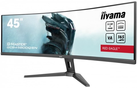 Monitor 45 cali G-Master GCB4580DQSN-B1  VA DQHD 165HZ USB-C-DOCK RJ45 32:9  1500R 450cd/m2 3000:1 0.8ms 3xUSB 2xHDMI 1xDP 2x3W