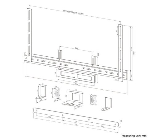 Uchwyt AV2-500BL Neomounts