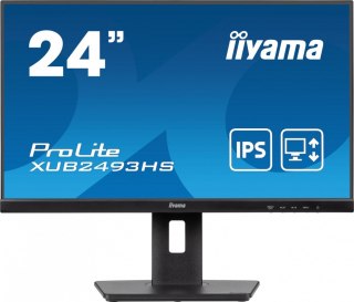 Monitor ProLite 23 8 cala XUB2493HS-B6 A  IPS  HDMI  DP  2x2W  HAS  300cd m2  obrót stopy 120 stopni
