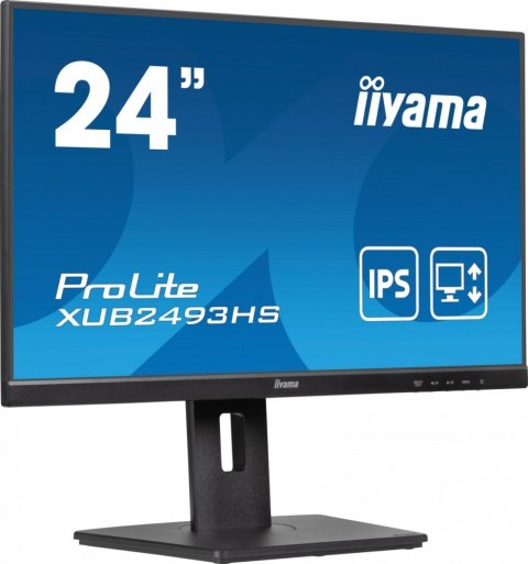 Monitor ProLite 23 8 cala XUB2493HS-B6 A  IPS  HDMI  DP  2x2W  HAS  300cd m2  obrót stopy 120 stopni