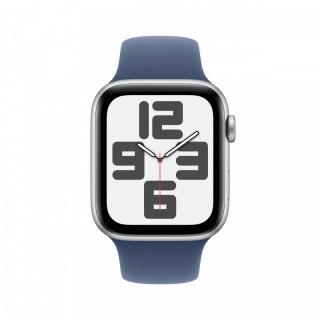 Watch SE GPS, koperta 44 mm z aluminium w kolorze srebrnym z paskiem sportowym w kolorze denim - rozmiar S/M