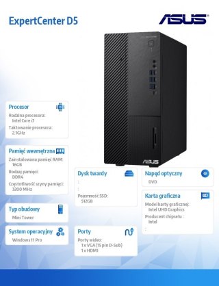 Komputer ExpertCenter D5 D500ME-713700280X - i7-13700 vPro/16GB/512GB/DVD-RW/W11 PRO