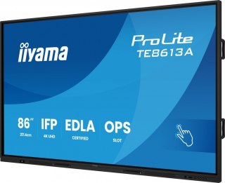 Monitor 86 cali TE8613A-B1AG INFRARED 40pkt IPS 4K 7H 450cd m2  WiFi USB  ANDROID 14  Google EDLA 2x20W  UCHWYT CIENNY