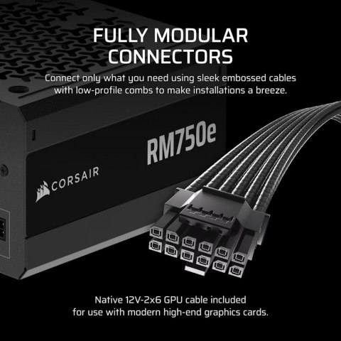 Zasilacz RM750e PCIe 5.1 80+GOLD F.MODULAR ATX3.1