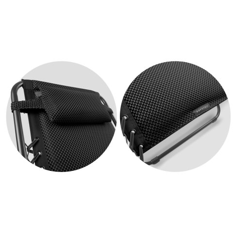 Leżak ogrodowy składany z poduszką Sofotel ChillWell Soft czarny