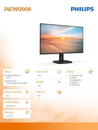 Monitor 24E1N1200A IPS 100Hz HDMI DP VGA Głośniki