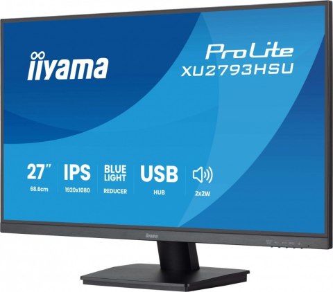 Monitor 27 cali XU2793HSU-B7 IPS HDMI DP 2x2W 1ms 100Hz USBx2 300cd m2 FlickerFree