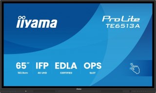 Monitor 65 cali TE6513A-B1AG INFRARED 40pkt IPS 4K 7H 450cd/m2  WiFi USB  ANDROID 14  Google EDLA 2x20W  UCHWYT CIENNY