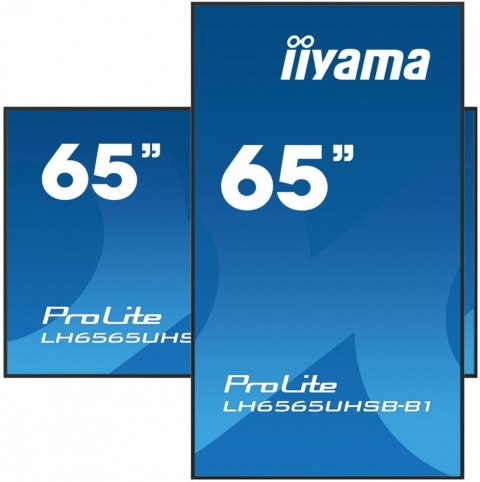 *IIYAMA 65'LH6565UHSB-B1, 24/7,IPS,ANDROID.11,4K,800cd, iiSignage2, SDM, 2x HDMI, DP, 2x USB,2x 10W, RJ45, WiFi, 4/32GB, PIO