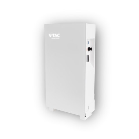 Magazyn Bank Energii V-TAC Biały Szklany Front 10.24kWh 200Ah/51.2V 10240Wh LiFePO4 BMS VT-10240W 10 Lat Gwarancji