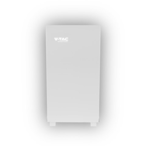 Magazyn Bank Energii V-TAC Biały Szklany Front 10.24kWh 200Ah/51.2V 10240Wh LiFePO4 BMS VT-10240W 10 Lat Gwarancji