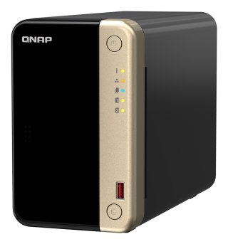 Qnap TS-264-8G, Tower, 2 x 2.5"/3.5" SATA, Intel Celeron N5105/N5095 4C/4T, 8 GB DDR4 onboard not expandable, 2 x 2.5GbE, option