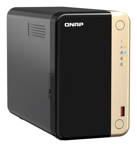 Qnap TS-264-8G, Tower, 2 x 2.5"/3.5" SATA, Intel Celeron N5105/N5095 4C/4T, 8 GB DDR4 onboard not expandable, 2 x 2.5GbE, option