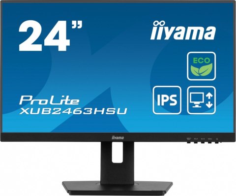 Monitor 23.8 cala ProLite XUB2463HSU-B1 IPS 100HZ ECO 3ms SLIM HDMI DP 2x USB3.22x2W HAS(150mm) TCO EPEAT