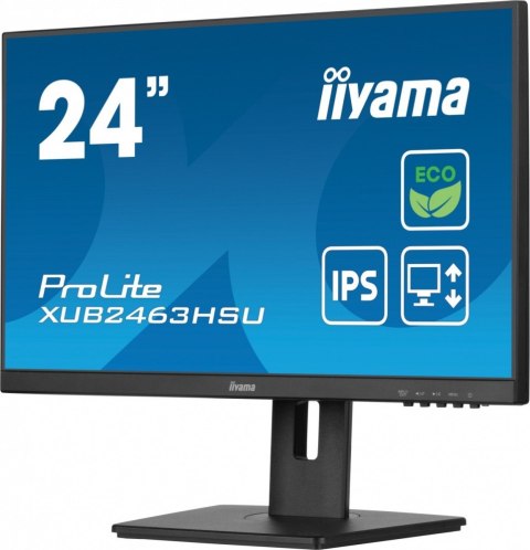 Monitor 23.8 cala ProLite XUB2463HSU-B1 IPS 100HZ ECO 3ms SLIM HDMI DP 2x USB3.22x2W HAS(150mm) TCO EPEAT