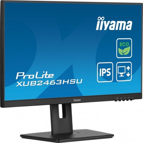 Monitor 23.8 cala ProLite XUB2463HSU-B1 IPS 100HZ ECO 3ms SLIM HDMI DP 2x USB3.22x2W HAS(150mm) TCO EPEAT
