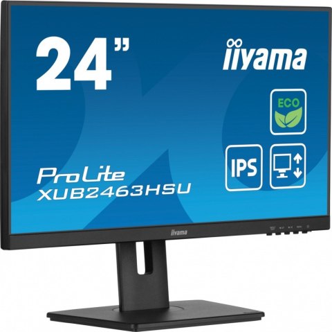 Monitor 23.8 cala ProLite XUB2463HSU-B1 IPS 100HZ ECO 3ms SLIM HDMI DP 2x USB3.22x2W HAS(150mm) TCO EPEAT