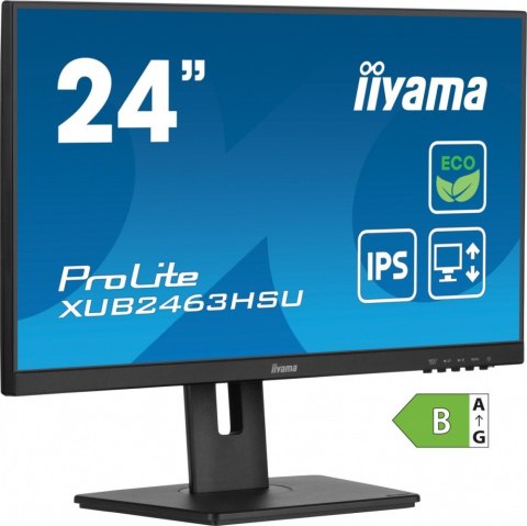 Monitor 23.8 cala ProLite XUB2463HSU-B1 IPS 100HZ ECO 3ms SLIM HDMI DP 2x USB3.22x2W HAS(150mm) TCO EPEAT