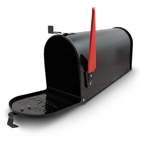 Skrzynka pocztowa Czarna na listy w stylu Amerykańskim + słupek