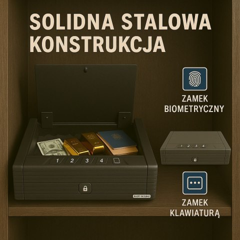 Sejf na klucze oszczędności szafka na odcisk palca Meblowy z zamkiem szyfrowym