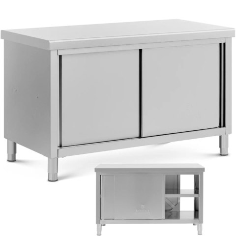 Stół blat roboczy centralny z szafką przelotową STAL 140 x 70 cm
