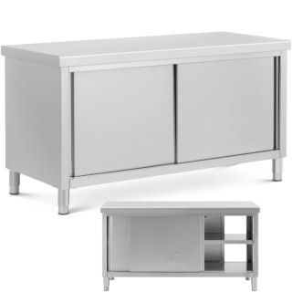 Stół blat roboczy centralny z szafką przelotową STAL 160 x 70 cm