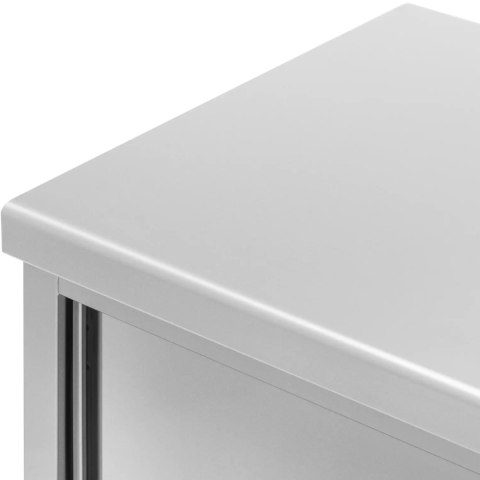 Stół blat roboczy centralny z szafką przelotową STAL 160 x 70 cm