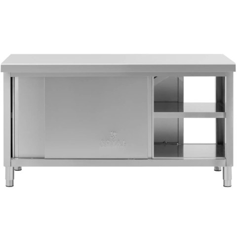 Stół blat roboczy centralny z szafką przelotową STAL 160 x 70 cm